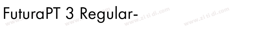 FuturaPT 3 Regular字体转换